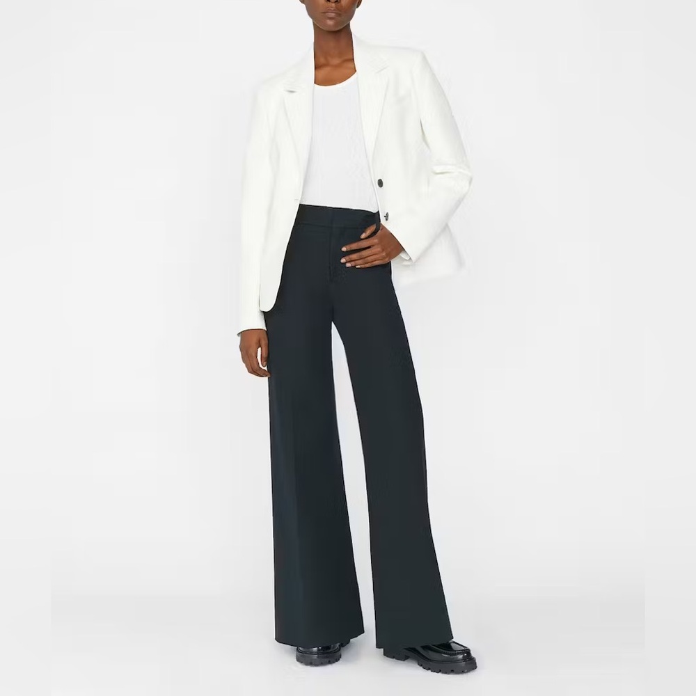 Frame Denim Black Wide Leg Pants